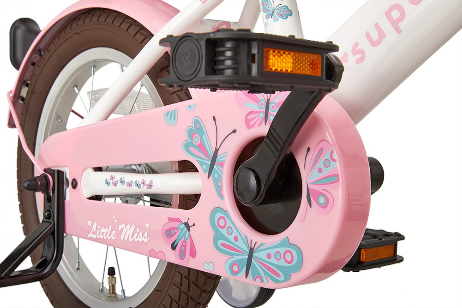 Supersuper Little Miss Børnecykel 14 tommer Piger Hvid Supersuper Little Miss Børnecykel 14 tommer Piger Hvid