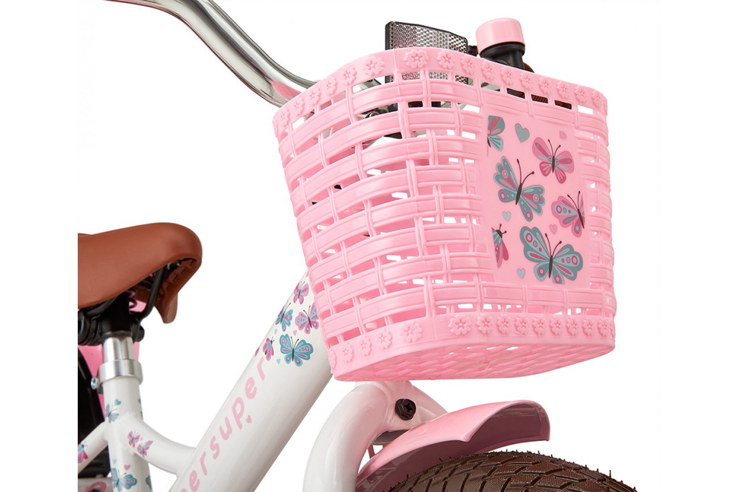 Supersuper Little Miss Børnecykel 14 tommer Piger Hvid Supersuper Little Miss Børnecykel 14 tommer Piger Hvid